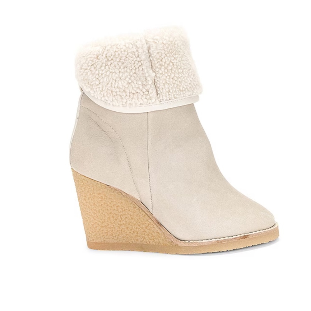 NWT ISABEL MARANT Totam Shearling Wedge Boot